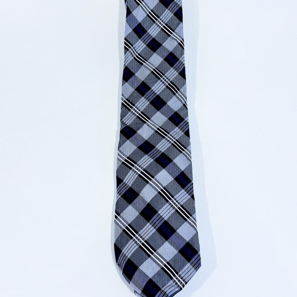 NAUTICA Purple and grey plaid tie - Picture 2 of 5
